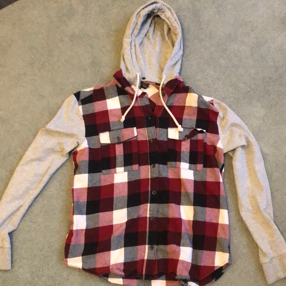 Forever 21 flannel hoodie
